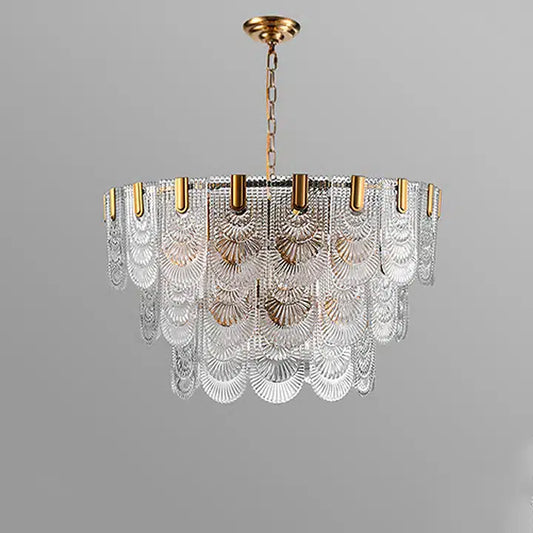 oval decorated glass chandelier code :267