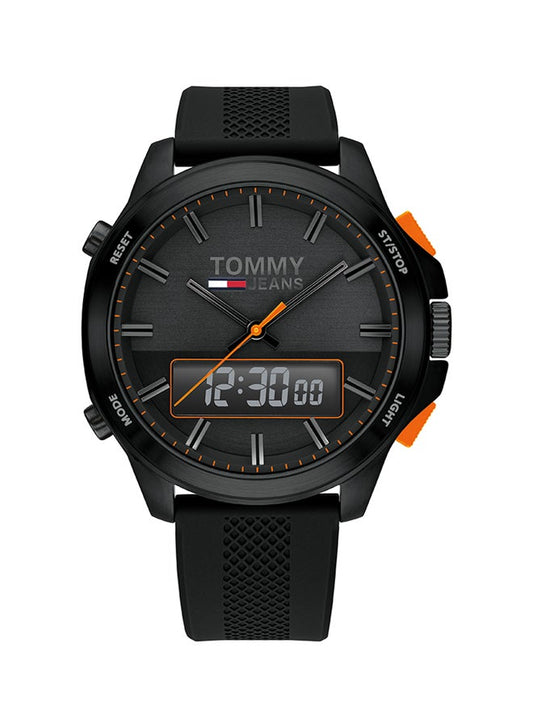 TOMMY HILFIGER Men's Silicone Analog Digital Wrist Watch 1791763