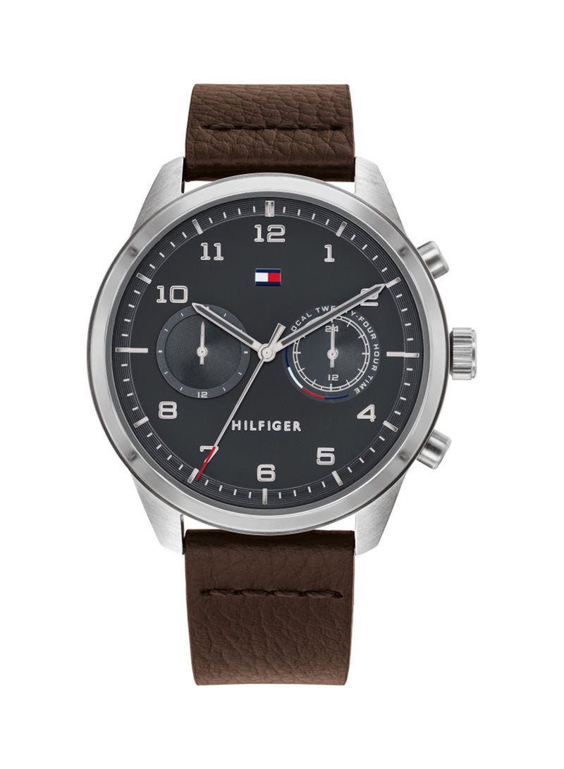TOMMY HILFIGER Men's Leather Analog Wrist Watch 1791785
