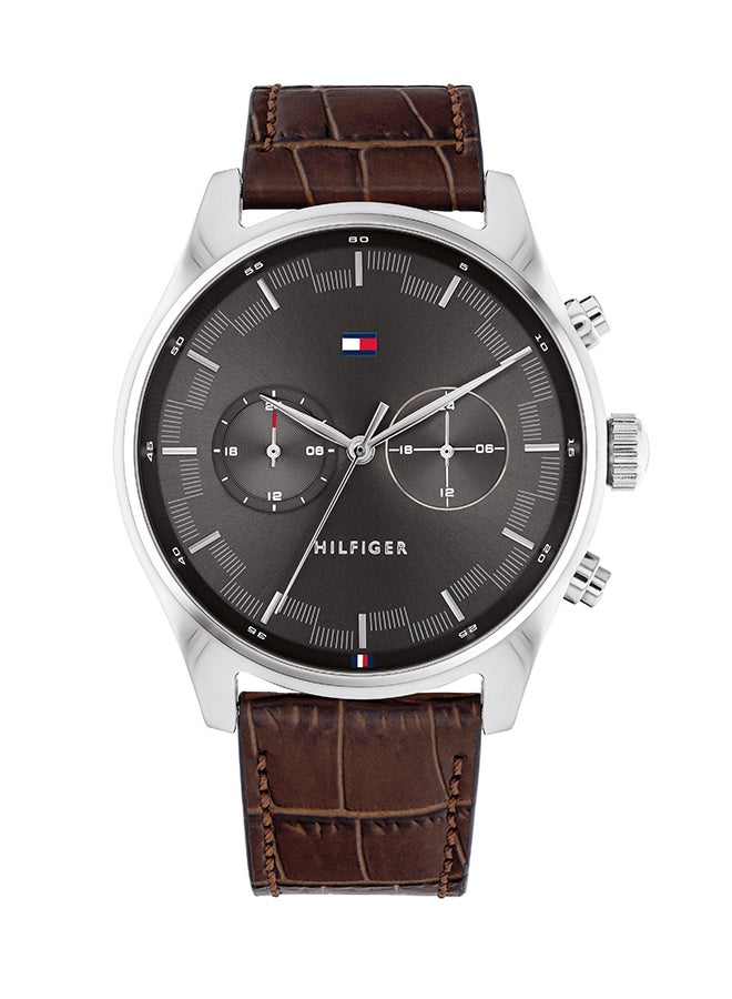 TOMMY HILFIGER Men's Leather Analog Watch-1710422