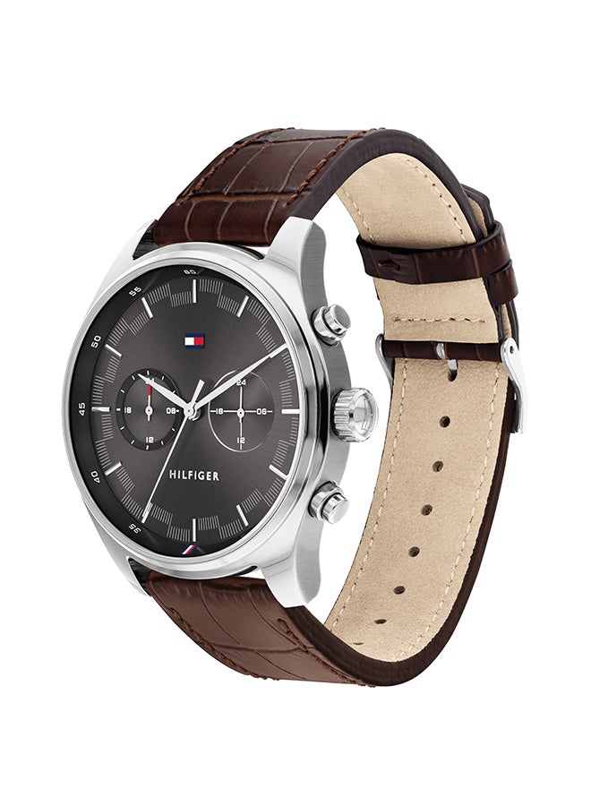 TOMMY HILFIGER Men's Leather Analog Watch-1710422