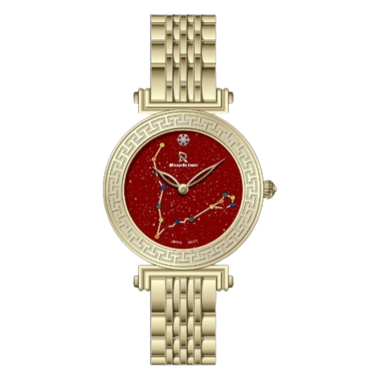 DASH ACTION WATCH-WOMEN-STAINLESS STEEL-GOLD AND BROWN D1942.1-GC