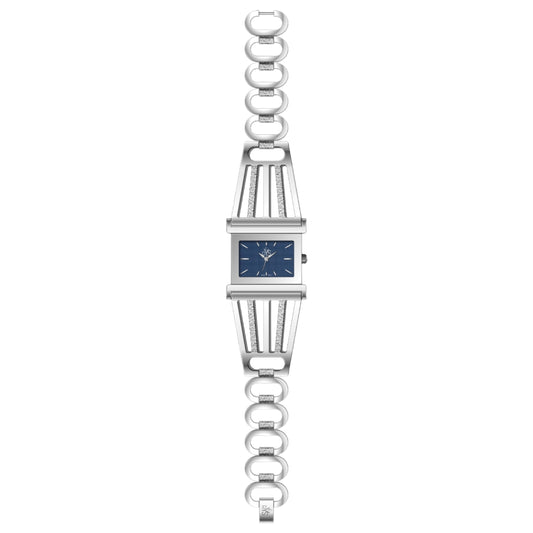 REYS WATCH WATCH-WOMEN-STAINLESS STEEL-SILVER AND BLUE R2038-SP