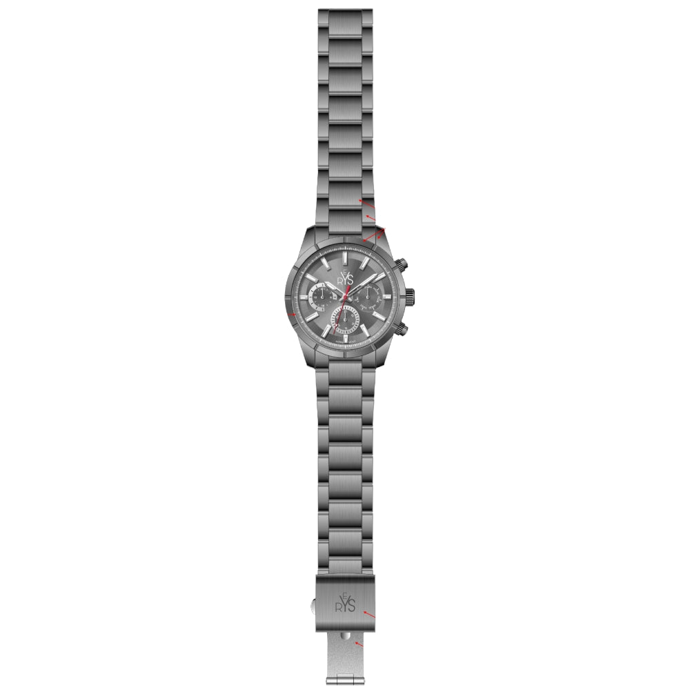REYS WATCH WATCH-MEN-STAINLESS STEEL-GRAY R2026-GY