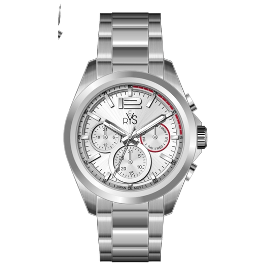 REYS WATCH WATCH-MEN-CHRONOGRAPH-STAINLESS STEEL-SILVER R2025-SS