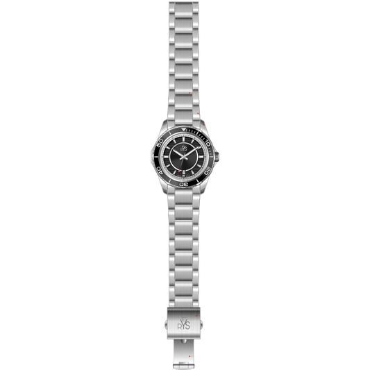 REYS WATCH WATCH-MEN-STAINLESS STEEL-SILVER AND BLACK R2024-SB