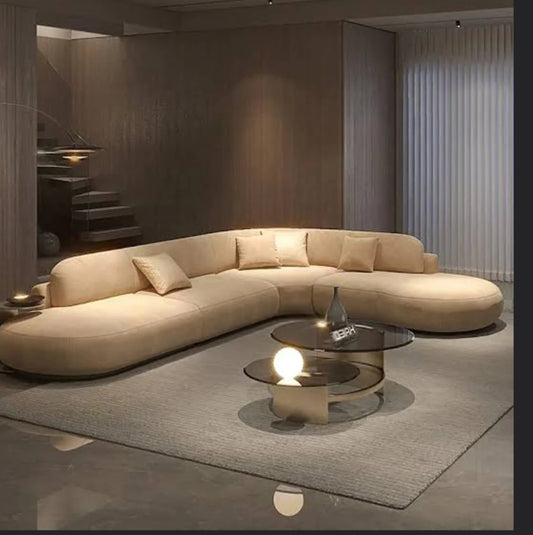 Modern L-shaped sofa set