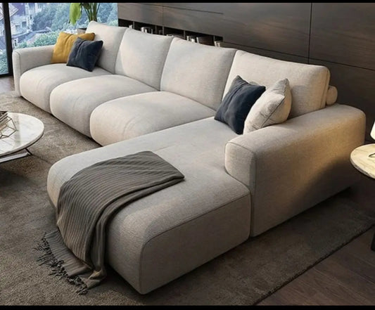 Modern L-shaped sofa set