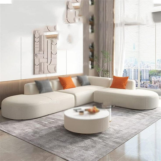 Modern L-shaped sofa set