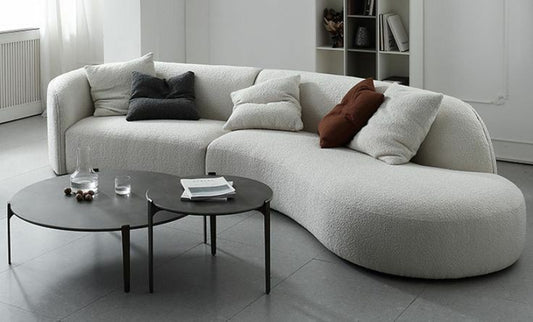 Modern L-shaped sofa set