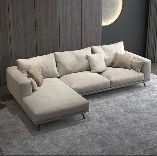 Modern L-shaped sofa set