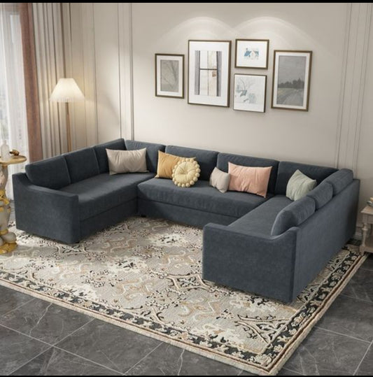 Modern L-shaped sofa set