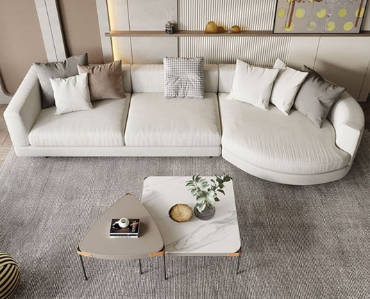 Modern L-shaped sofa set