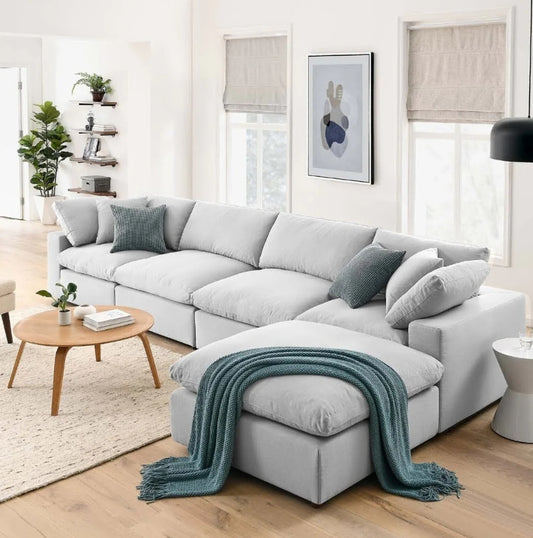 Modern L-shaped sofa set