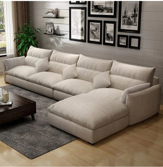 Modern L-shaped sofa set