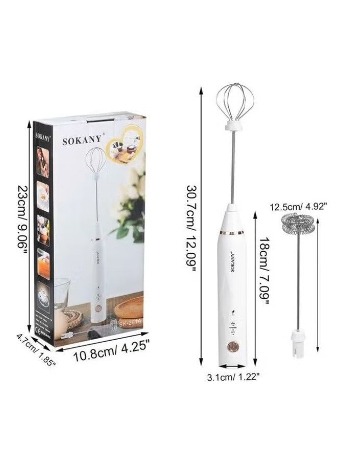 Sokany USB Hand Stick Mixer - Egg Beater 30 W Sk-201A Multicolor