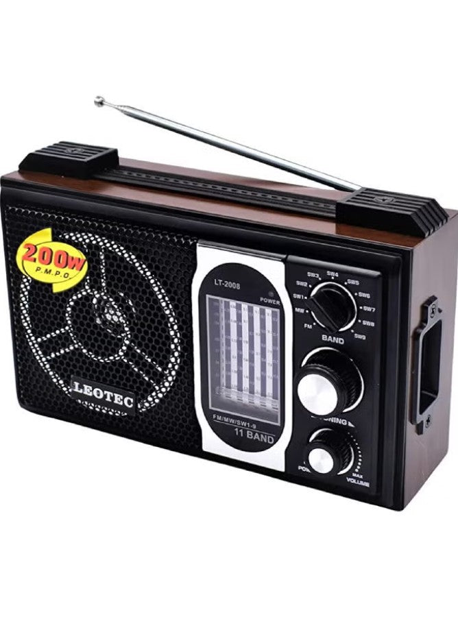 Leotec Radio - Fm-Am-Mw1-Mw2 LT.2008 Woody Brown