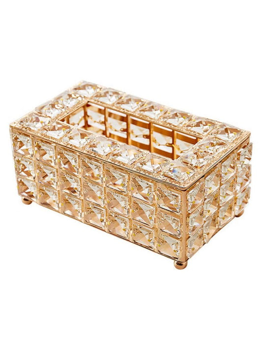 Generic Crystal Tissue Box Artificial Paper Rack Holder Home Decor Clear 19 x 11 x 10cm