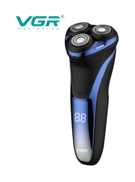 VGR V-306 Electric Shavers Shaver 3 Cutter Head Rotary Shaving Lcd Display Usb Rechargeable Wash Hair Trimmer Multicolour