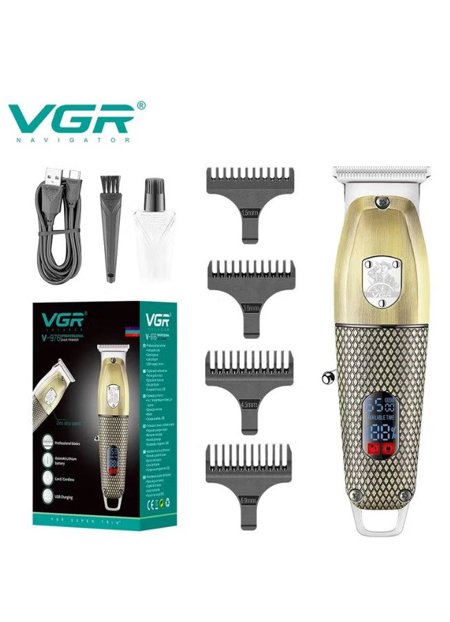VGR V-976 New Design Metal Beard Trimmer Professional Cordless Hair Trimmer Multicolor