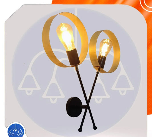 Double flame wall lamp – black*gold (code:272)