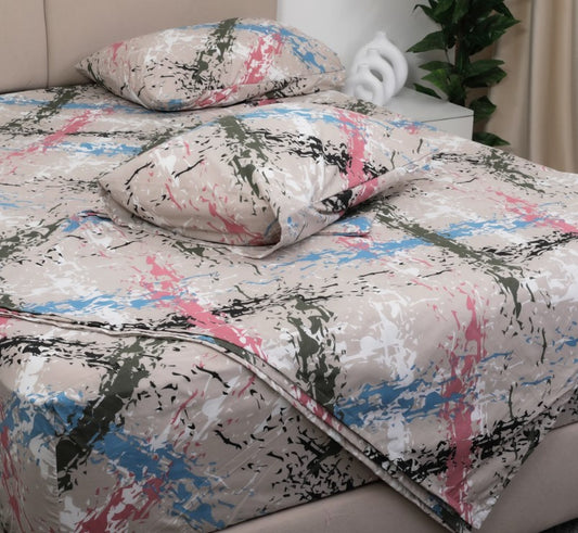 Printed, Fitted bed sheet set- Blend