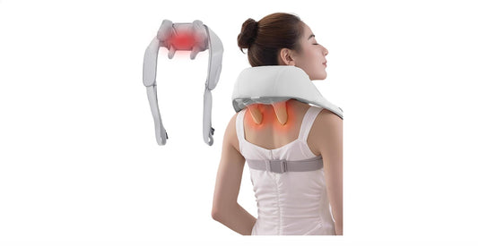 Atopskins Cordless Shiatsu Neck and Back Massager with Heat - Deep Tissue Pain Relief, 6D Kneading Heated Neck Massage for Cervical Pain