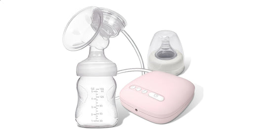 Mumoo Bear Electric Breast Pump, Portable Breast Feeding Pump Nursing Breast Massage With 2 Modes And 9 Suction Levels, Bpa Free Single Breast Milk Pump (Pink)