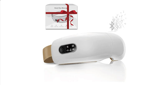 Eye Massager with Heat, (FSA or HSA Eligible) Rechargeable Eyes Massage Machine, Heated Eye Massage for Migraine Relief, Eye Mask Relieve Eye Strain and Fatigue, Easy Tension and Improve Sleep