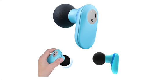 Mini Massage Gun, Portable Muscle Massager: Electric Handheld Massager, USB Charging, Massage Gun, 6 Adjustable Speeds for Neck, Shoulder, Back (Blue)