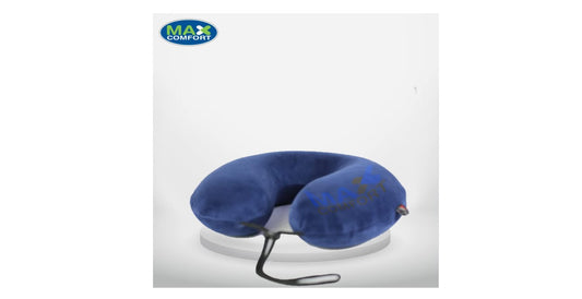 Max Comfort Travel Memory Foam Neck Pillow - Blue