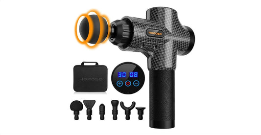 Massage Gun Muscle Percussion Massager with 30 Speeds 6 Massage Heads Hand Massager Massage Gun up to 4800 rpm for Neck Shoulder Back Deep Massager