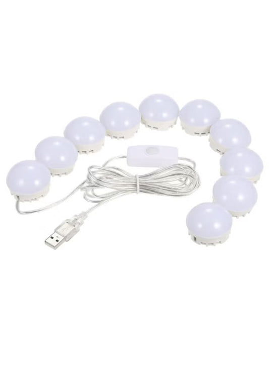 Generic 10-Piece Vanity Mirror LED Light Bulb Set White