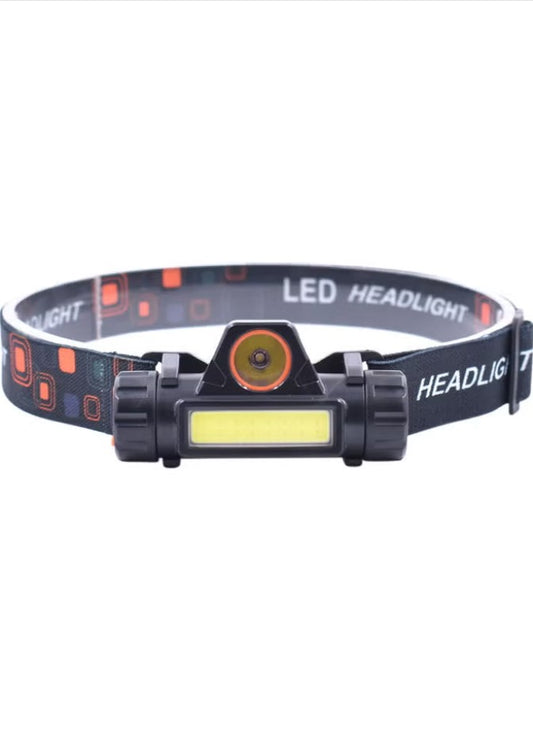 Generic Mini USB Rechargeable COB LED Headlamp Black 9.00x6.50x6.50cm