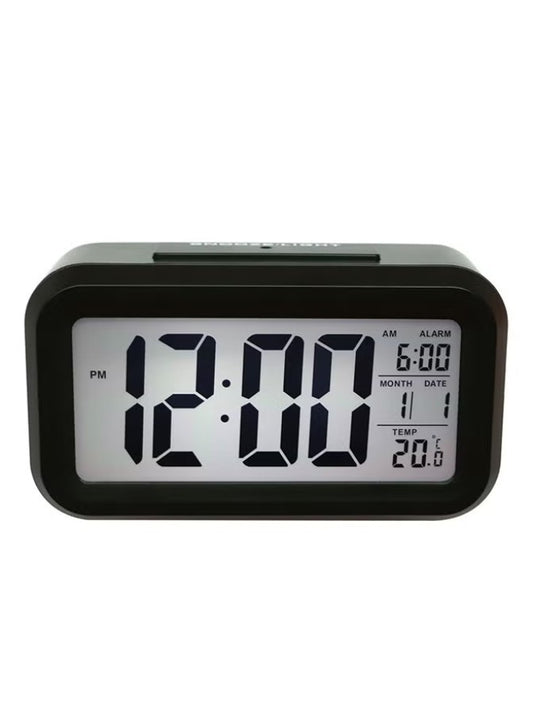 Generic Luminous Digital Alarm Clock Black/Grey 13.5x7.5x4.5cm