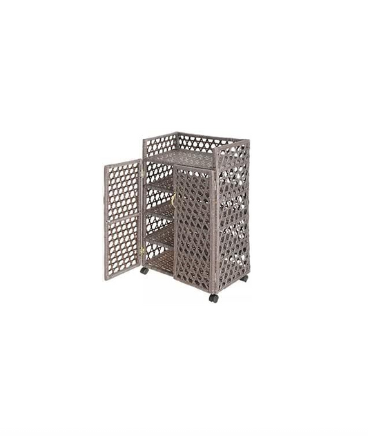 ‎Ratan Shoe Rack 5 Degrees, Beige 95*65*35‎