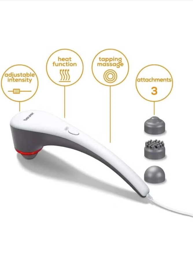 Beurer Heat Tapping Multi Usage Massager - MG 55, White & Gray