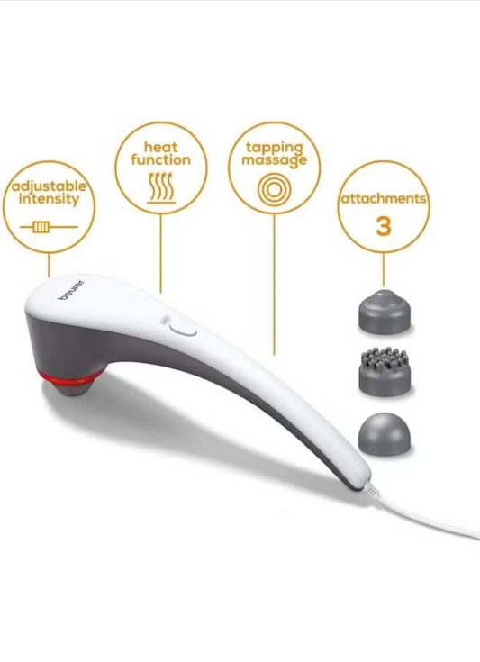 Beurer Heat Tapping Multi Usage Massager - MG 55, White & Gray