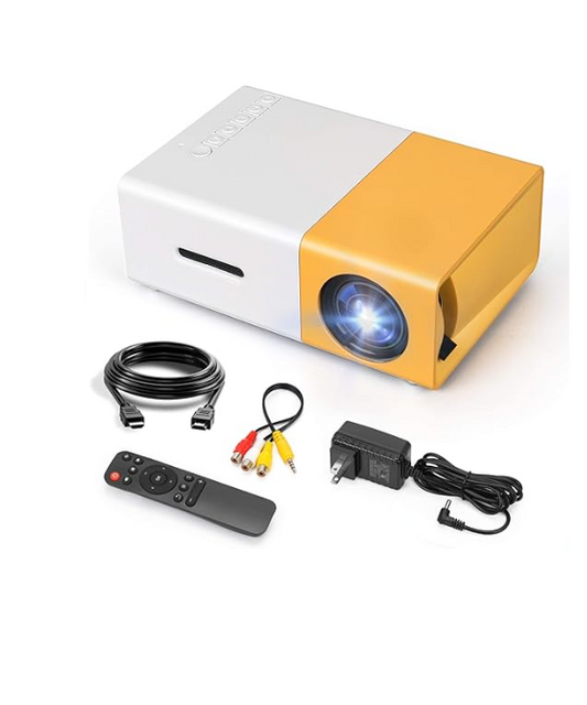 400 Lumens Full HD Native 1080P Led Projector,Short Throw, Remote, 20-60 Inches Projection Size for Home Theater, Classroom and Small Office Use
