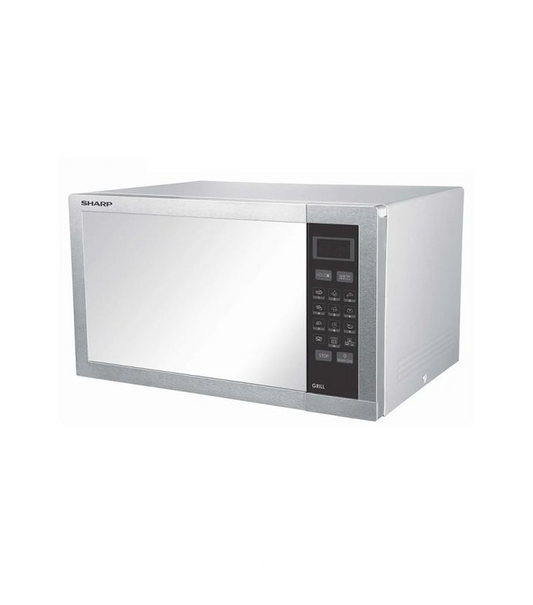Sharp Digital Microwave With Grill, 34 Liter, 1000 Watt, Silver - R-770AR(ST) ( International Warranty )