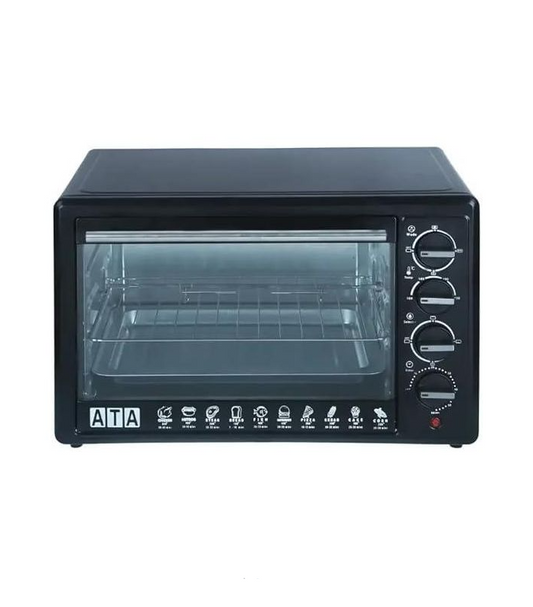 ATA Electric Oven With Grill, 38 Liters, 2000 Watts, Lamp, Fan, Black