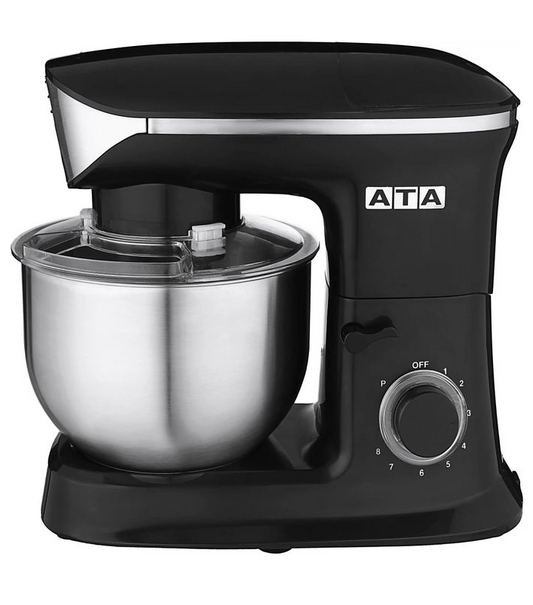 ATA Electric Kneading  6 Litre - 2000 Watt- Stainless Steel Bowl -ST-0001 - Black /Silver