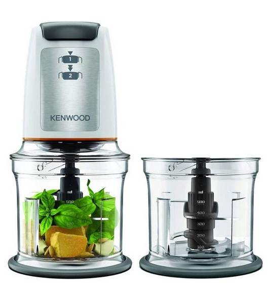 Kenwood Chopper Kenwood With Extra Bowl And Attachments, 500 Watt, Silver And White - CHP61.200WH