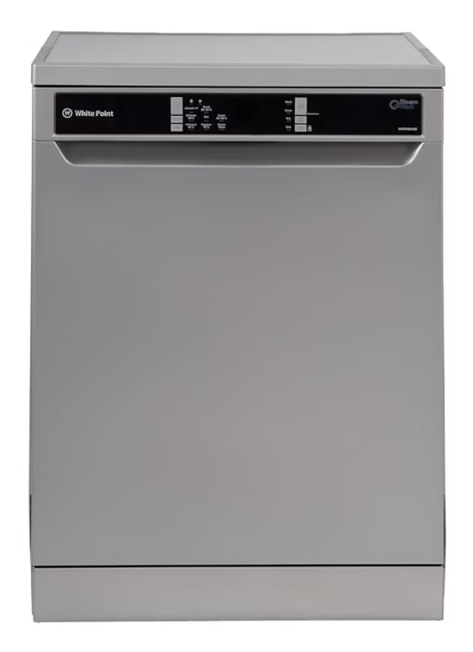 White Point WPD148HDS 14-Settings Freestanding Dishwasher, 60 cm x 60 cm x 85 cm Size, Silver
