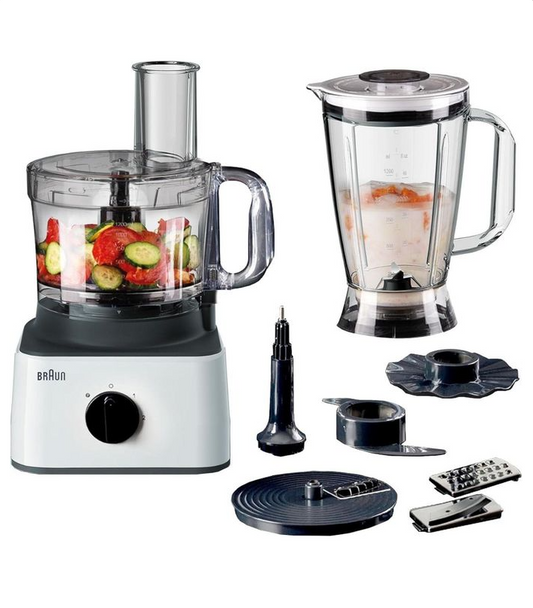 Braun Food Processor 750 Watt, White And Black - FP 0132
