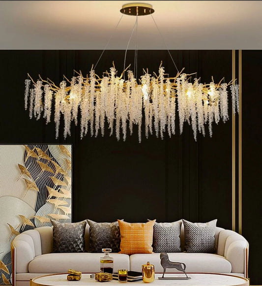 Oval crystal chandelier (code: 622)