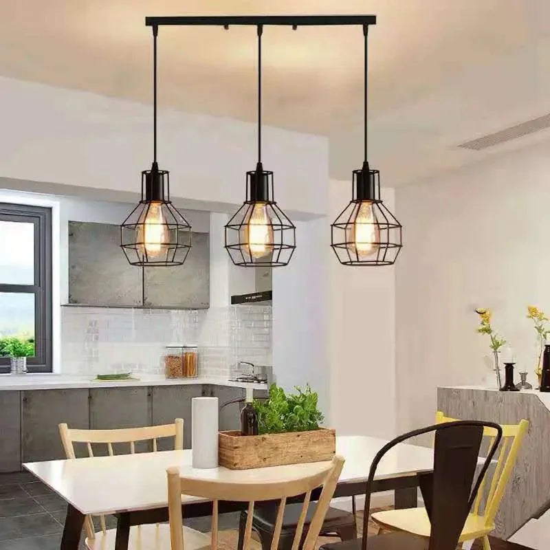 ‎Chandelier 3 Hanging – Black – (Code:336)‎