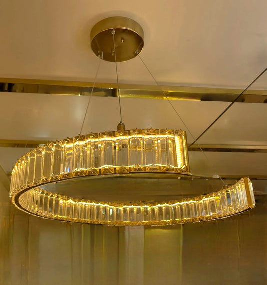Semi-circular crystal chandelier (code: 647)