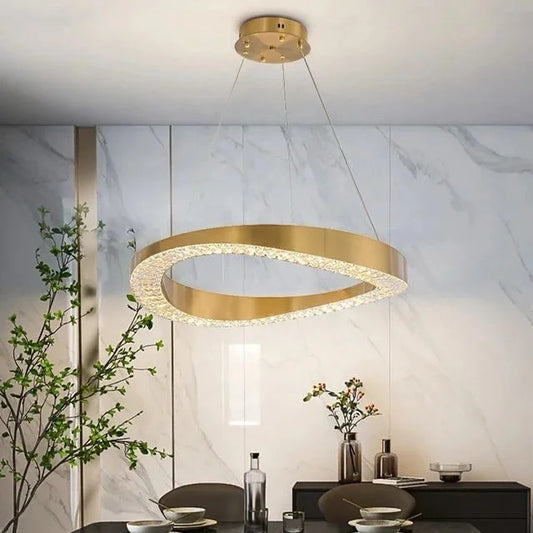‎Code : Wave Crystal Chandelier - Brilliant Gold‎