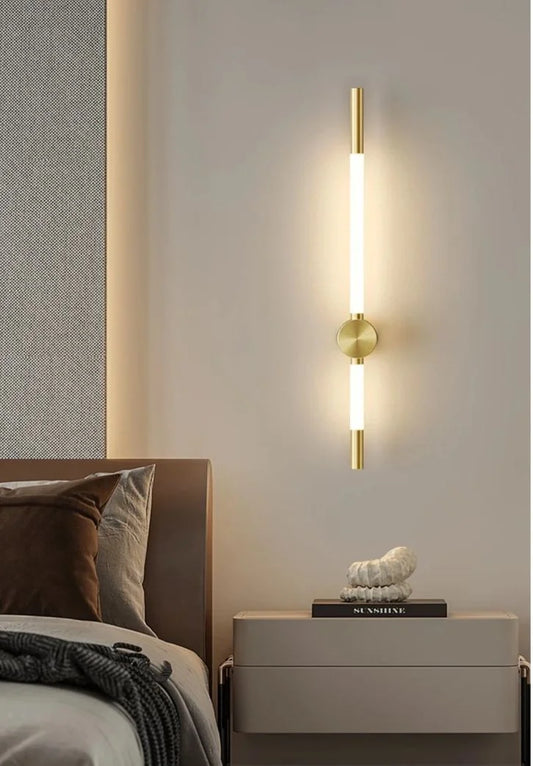 Gold wall lamp- (code: 655)